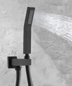 Maxwell Bathroom & Kitchen Inc 12" Wall Mounted Rainfall Shower System With Tub Spout, Matte Black -Moen-shop 7c21724a0267918f 6028 w800 h800 b0 p0