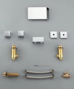 HOMARY Waterfall Widespread Bathroom Sink Faucet Square Double Handle Solid Brass, Chro -Moen-shop 7e91bb580040a806 4972 w800 h800 b0 p0