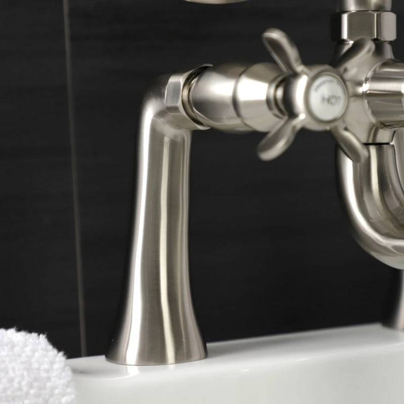 Kingston Brass KS248SN Deck Mount Clawfoot Tub Faucet With Hand Shower, Brushed Nickel 4 Kingston Brass KS248SN Deck Mount Clawfoot Tub Faucet With Hand Shower, Brushed Nickel - Image 4