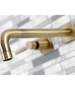 Kingston Brass KS6023DL Wall Mount Tub Faucet, Antique Brass -Moen-shop 7f310005013fb663 0633 w800 h800 b0 p0