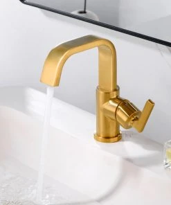 Luxier BSH14-S Single-Handle Bathroom Faucet With Drain, Brushed Gold -Moen-shop 7fd19b450165f3d7 4897 w800 h800 b0 p0