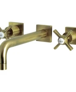 Kingston Brass KS6023ZX Wall Mount Tub Faucet, Antique Brass