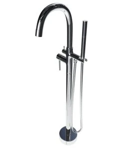 Castello USA Neptune Freestanding Tub Filler Faucet, Chrome, Standard Handle