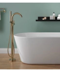 Delta Faucet Delta Trinsic Contemporary Floor Mount Tub Filler Trim, Champagne Bronze -Moen-shop 828104560cbf4243 1387 w800 h800 b0 p0