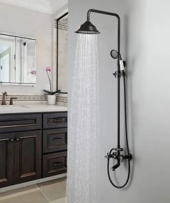 HOMARY Classic Bathroom Exposed Rainfall Shower System With Tub Spout Antique Black -Moen-shop 83a1ca7403929b98 2901 w800 h800 b0 p0
