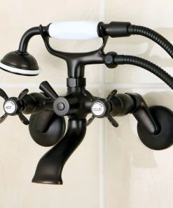 Kingston Brass KS286 Essex Wall Mounted Clawfoot Tub Filler - Satin Brass -Moen-shop 850197fa0ed7db92 2760 w800 h800 b0 p0