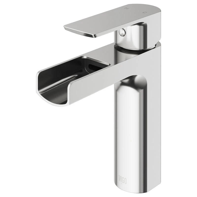 VIGO Ileana Single Hole Bathroom Faucet, Brushed Nickel 1 VIGO Ileana Single Hole Bathroom Faucet, Brushed Nickel