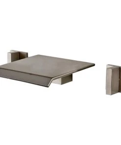 BathSelect Brasalia Double Handle Brushed Nickel Wall Mounted Bathtub Faucet.