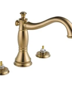 Delta Faucet Delta Cassidy Roman Tub Trim, Less Handles, Champagne Bronze, T2797-CZLHP