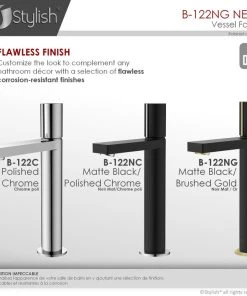 STYLISH Single Handle Bathroom Vessel Sink Faucet, Matte Black And Brushed Gold -Moen-shop 87d1c723011bbfec 9980 w800 h800 b0 p0