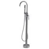 HOMARY Brewst Brass Freestanding Bathtub Faucet Floor Mount Tub Filler With Handshower,
