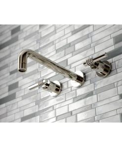 Kingston Brass KS8026ML Two-Handle Wall Mount Tub Faucet, Polished Nickel -Moen-shop 8871a172013fbe51 0683 w800 h800 b0 p0