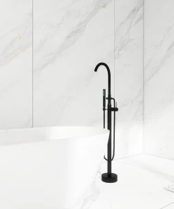 Jims Maison Single Handle Floor Mounted Clawfoot Tub Faucet, Matte Black -Moen-shop 8931c8d202f073b9 5681 w800 h800 b0 p0