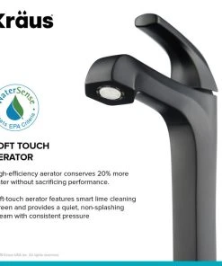 Kraus USA, Inc. Esta Single Handle Lever 1-Hole Vessel Bathroom Faucet Matte Black W PU Drain 19 Kraus USA, Inc. Esta Single Handle Lever 1-Hole Vessel Bathroom Faucet Matte Black W PU Drain -Moen-shop 8a1132af00e5ebe1 3277 w800 h800 b0 p0