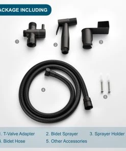 SUNRINX Modern Dual-Mount Non-Electric Handheld Bidet Toilet Sprayer Set, Matte Black 15 SUNRINX Modern Dual-Mount Non-Electric Handheld Bidet Toilet Sprayer Set, Matte Black -Moen-shop 8a21f40c036b20cd 5935 w800 h800 b0 p0