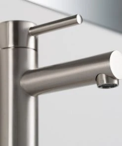 Blossom Kitchen & Bath Supply Blossom Brass Round Single Handle Bathroom Vanity Sink Faucet, Brushed Nickel -Moen-shop 8ac176560e470448 4388 w800 h800 b0 p0