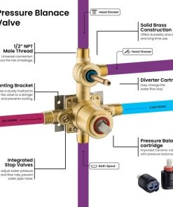 Kibi USA Circular Pressure 3-Function Shower System, Rough-In Valve, Chrome -Moen-shop 8ac1bc3303375b21 4992 w800 h800 b1 p0
