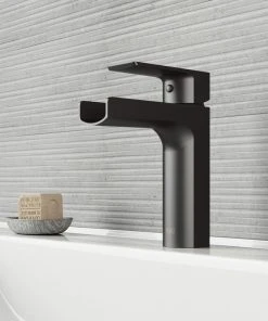 VIGO Ileana Single Hole Bathroom Faucet, Matte Black -Moen-shop 8dc14fb50f4789cd 2983 w800 h800 b0 p0