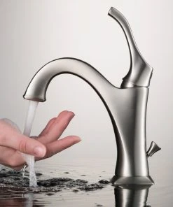 Kraus USA, Inc. Arlo Single Handle 1-Hole Bathroom Basin Faucet, Lift Rod Drain, SFS Steel 16 Kraus USA, Inc. Arlo Single Handle 1-Hole Bathroom Basin Faucet, Lift Rod Drain, SFS Steel -Moen-shop 8dd1affb00e5e732 3102 w800 h800 b0 p0