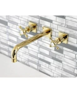 Kingston Brass KS6022BX Wall Mount Tub Faucet, Polished Brass -Moen-shop 8e51f29c013fb67e 0591 w800 h800 b0 p0