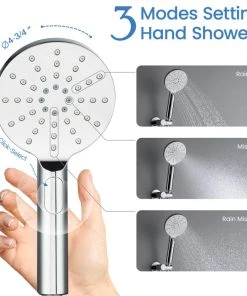 Kibi USA Circular Pressure 3-Function Shower System, Rough-In Valve, Chrome -Moen-shop 8ea130ba03375b25 4992 w800 h800 b1 p0