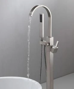 HOMARY Brushed Nickel Freestanding Tub Filler Brass Single Handle With Handheld Shower 17 HOMARY Brushed Nickel Freestanding Tub Filler Brass Single Handle With Handheld Shower -Moen-shop 8f519f9a017bc01b 2898 w800 h800 b0 p0