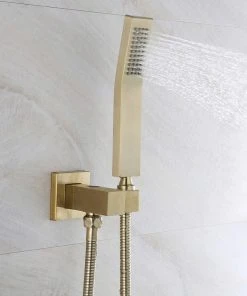 HOMARY Wall Mount 10" Rainshower Hand Shower And Tub Spout Shower System, Brushed Gold 13 HOMARY Wall Mount 10" Rainshower Hand Shower And Tub Spout Shower System, Brushed Gold -Moen-shop 91b1b3890051d540 8515 w800 h800 b0 p0