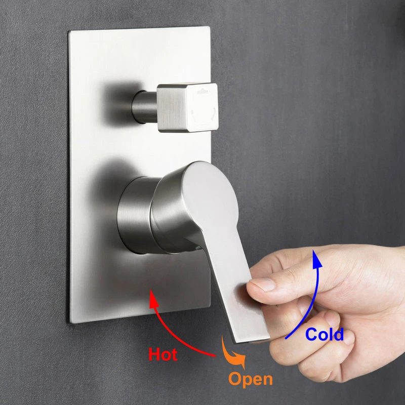 Wellfor Group LLC Wellfor Rainfall Shower System, 12" Rain Shower Head With Handheld Combo Set, Br 6 Wellfor Group LLC Wellfor Rainfall Shower System, 12" Rain Shower Head With Handheld Combo Set, Br - Image 6