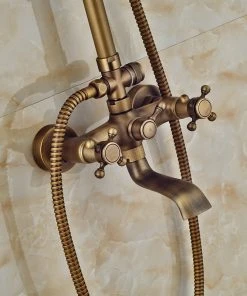 Miron Demid LLC Bronze Rainfall Shower Mixer Faucet Wall Mounted System With Handshower, B-01 10 Miron Demid LLC Bronze Rainfall Shower Mixer Faucet Wall Mounted System With Handshower, B-01 -Moen-shop 9241f09101e1f0d1 7310 w800 h800 b0 p0