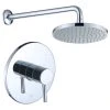 Luxier SS-B01-T Rainfall Shower Faucet Set, Chrome