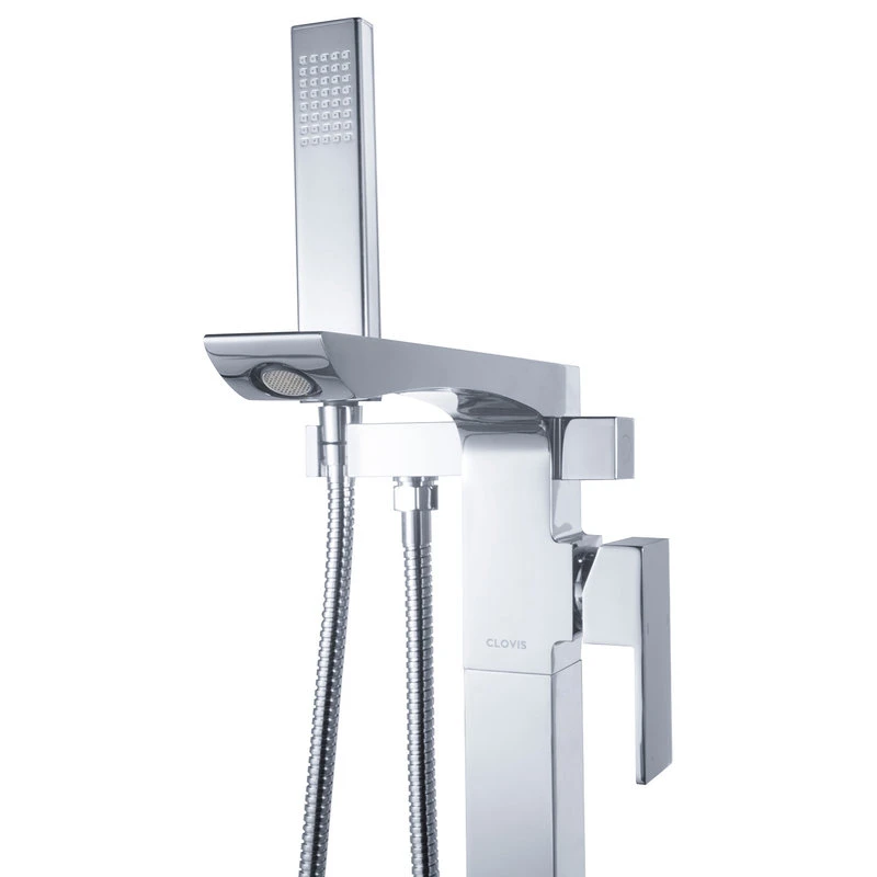 Jims Maison Single Handle Floor Mounted Freestanding Tub Filler, Chrome 6 Jims Maison Single Handle Floor Mounted Freestanding Tub Filler, Chrome - Image 6