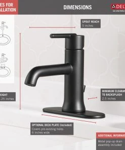Delta Faucet Delta Trinsic Single Handle Bathroom Faucet, Matte Black, 559LF-BLMPU 11 Delta Faucet Delta Trinsic Single Handle Bathroom Faucet, Matte Black, 559LF-BLMPU -Moen-shop 92e16c5c0cbf425f 3815 w800 h800 b0 p0