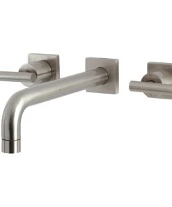 Kingston Brass KS6028CML Wall Mount Tub Faucet, Brushed Nickel