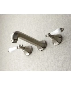 Kingston Brass KS4028PL 2-Handle Wall Mount Tub Faucet, Brushed Nickel -Moen-shop 9361d858013fb6e9 0428 w800 h800 b0 p0