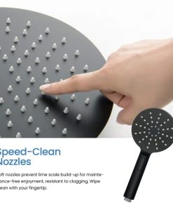 Kibi USA Circular Pressure 3-Function Shower System, Rough-In Valve, Matte Black 26 Kibi USA Circular Pressure 3-Function Shower System, Rough-In Valve, Matte Black -Moen-shop 93c10d3403375b2f 5029 w800 h800 b0 p0