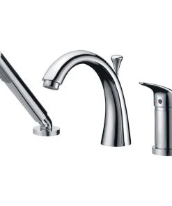 ANZZI Den Single Handle Deck-Mount Roman Tub Faucet In Polished Chrome