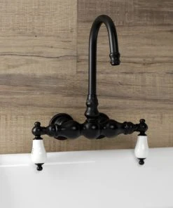 Kingston Brass AE3T0 3-3/8" Wall Mount Tub Faucet, Matte Black -Moen-shop 94510c1f013fb6a7 1054 w800 h800 b0 p0