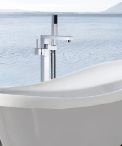 Jims Maison Freestanding Single Handle Bathtub Faucet With Shower Hose, Chrome -Moen-shop 94517f94024435c1 3227 w800 h800 b0 p0