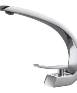 Kube Bath Aqua Arcco Single Hole Mount Bathroom Vanity Faucet – Chrome