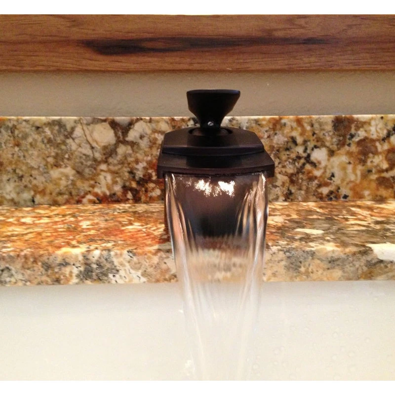 Novatto Wave Single Lever Waterfall Bathroom Faucet, Oil Rubbed Bronze 4 Novatto Wave Single Lever Waterfall Bathroom Faucet, Oil Rubbed Bronze - Image 4