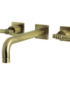 Kingston Brass KS6023ML Wall Mount Tub Faucet, Antique Brass