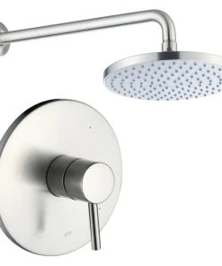 Luxier SS-B01-T Rainfall Shower Faucet Set, Brushed Nickel