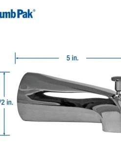 Keeney Holdings LLC Keeney PP825-35 Universal Bathtub Spout With Front Diverter, Polished Chrome -Moen-shop 9b2142c901fa9e6a 4545 w800 h800 b1 p0