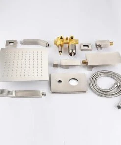 HOMARY Wall Mount 10" Rainshower Hand Shower, Tub Spout Shower System, Brushed Nicke 17 HOMARY Wall Mount 10" Rainshower Hand Shower, Tub Spout Shower System, Brushed Nicke -Moen-shop 9d11388e021de371 8570 w800 h800 b0 p0