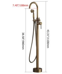 HOMARY Classic Single Handle Swirling Spout Freestanding Tub Faucet, Handshower -Moen-shop 9de1dd40021c8713 5876 w800 h800 b1 p0