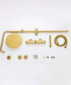 HOMARY Exposed Shower System Thermostatic Rainfall Shower Head Brushed Gold Shower Set -Moen-shop 9e317c3e0f9180cf 4581 w800 h800 b0 p0