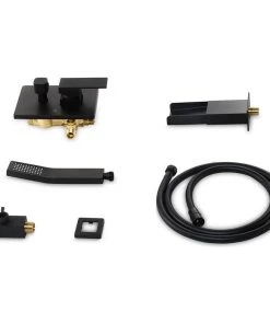 Homary Waterfall Wall-Mount Bathtub Filler Faucet & Handshower, Black 16 Homary Waterfall Wall-Mount Bathtub Filler Faucet & Handshower, Black -Moen-shop 9e515bae036094fe 9930 w800 h800 b1 p0