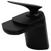Novatto Wave Single Lever Waterfall Bathroom Faucet, Matte Black