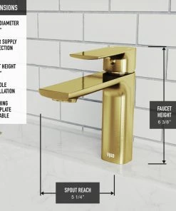 VIGO Davidson Single Hole Bathroom Faucet, Matte Gold -Moen-shop a09155280e96ec23 2033 w800 h800 b0 p0