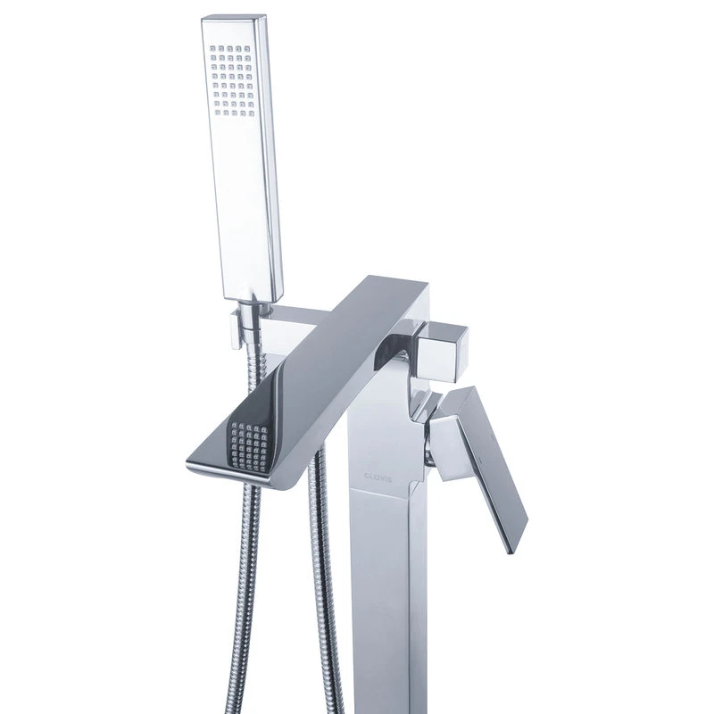 Jims Maison Single Handle Floor Mounted Freestanding Tub Filler, Chrome 9 Jims Maison Single Handle Floor Mounted Freestanding Tub Filler, Chrome - Image 9